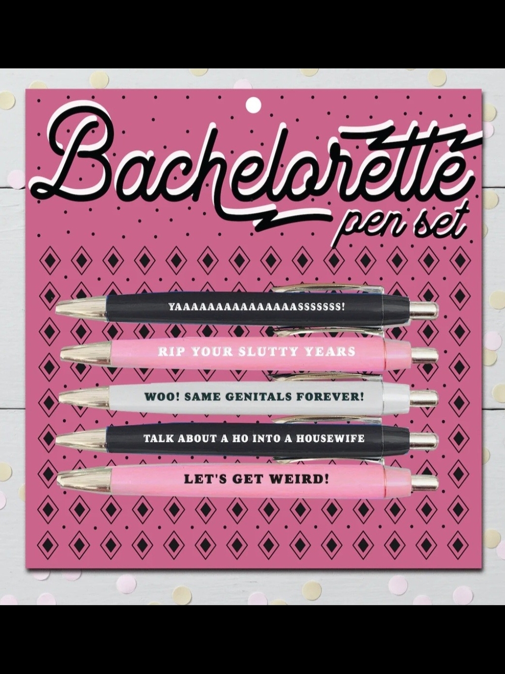 Bachelorette Party Pen Set NWT | Funny Bridal Shower Novelty Pens Set of 5